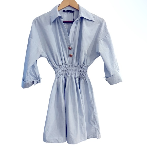 Zara Gold Button Mino Dress. - Picture 4 of 8